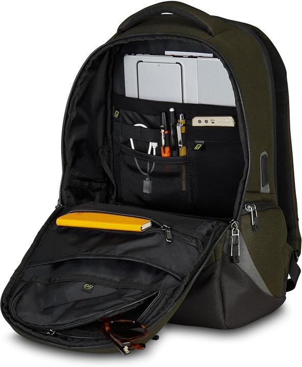 Actual product image Invicta Unisex Recycled Polyester Laptop Backpack with USB Port and Reflective Inserts (20 l)