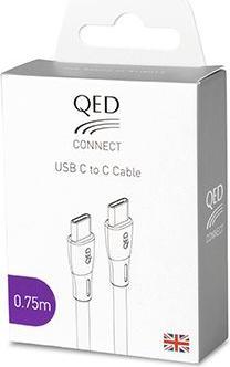 Actual product image QED Connect Cable Usb-C (M) To Usb-C (M) 0.75 metres QE8227 (0.75 m)