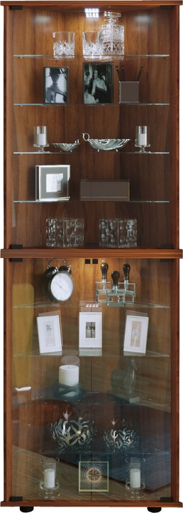 Image du produit VCM Collection de vitrines d'angle en bois et verre Vecko Maxi (176 x 67 x 23 cm)