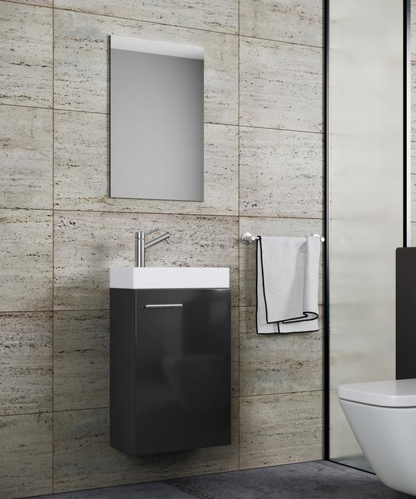 Actual product image VCM 3 pcs guest toilet wash place washbasin Slito mirror