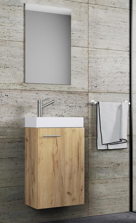 Actual product image VCM 3 pcs guest toilet wash place washbasin Slito mirror
