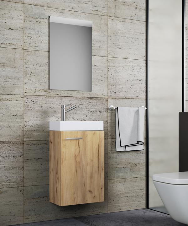 Actual product image VCM 3 pcs guest toilet wash place washbasin Slito mirror