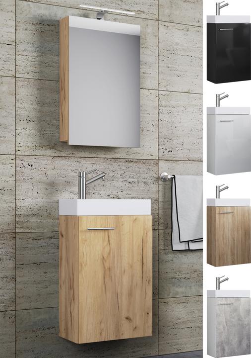 VCM 3 pièces WC invités lavabo Slito miroir
