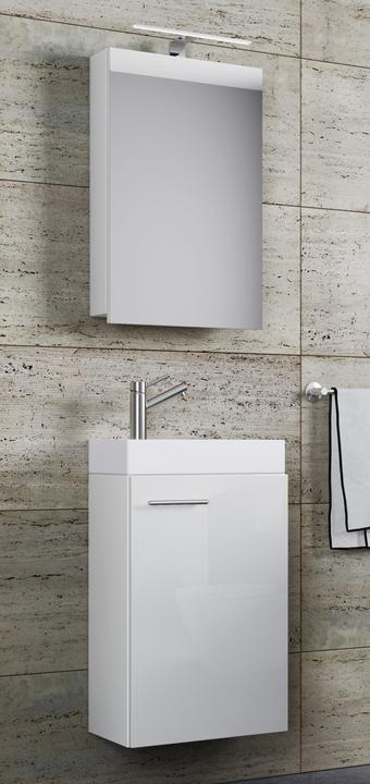 Actual product image VCM 3 pcs guest toilet wash place washbasin Slito mirror