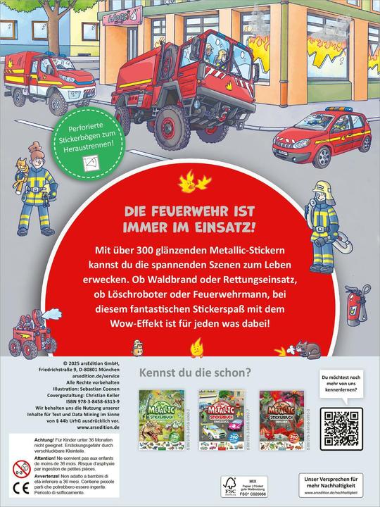 Produktbild Das Metallic-Stickerbuch – Feuerwehr