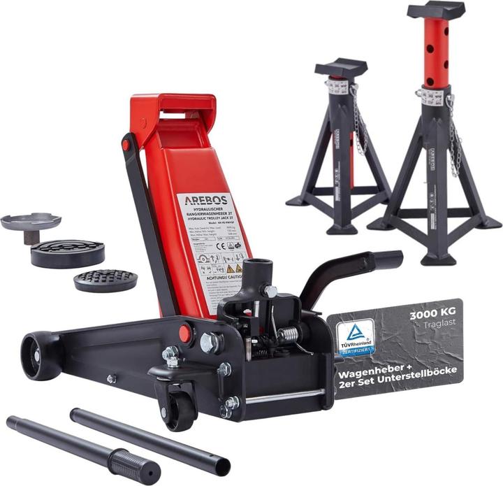 Actual product image Arebos Shunting jack + jack stands