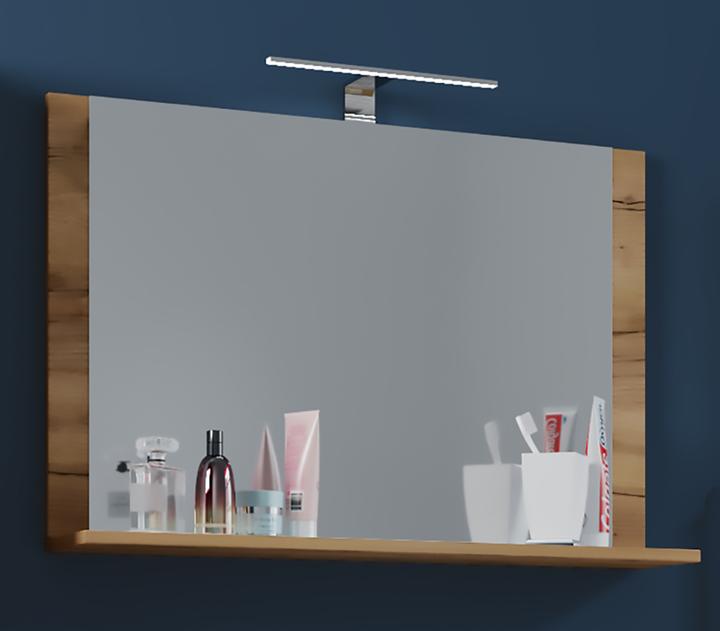 Actual product image VCM Bathroom mirror wall mirror with lendas shelf (80 x 17 cm)