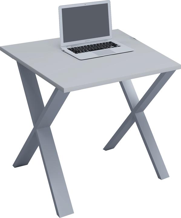 Actual product image VCM Premium Office Furniture Desk Lona X Silver (80 x 50 x 76 cm)