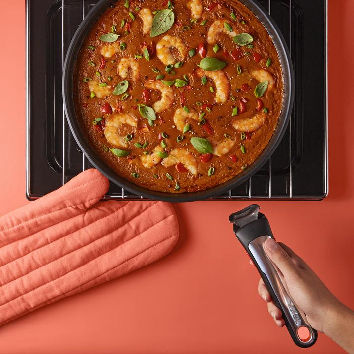 Immagine prodotto Tefal Manico Ingenio Premium con intarsio in acciaio inox (18.30 cm, Metallo, Materiale sintetico)
