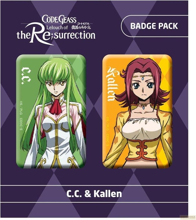 Produktbild POPbuddies Code Geass Lelouch of the Re:surrection Ansteck-Buttons Doppelpack C.C. & Kallen