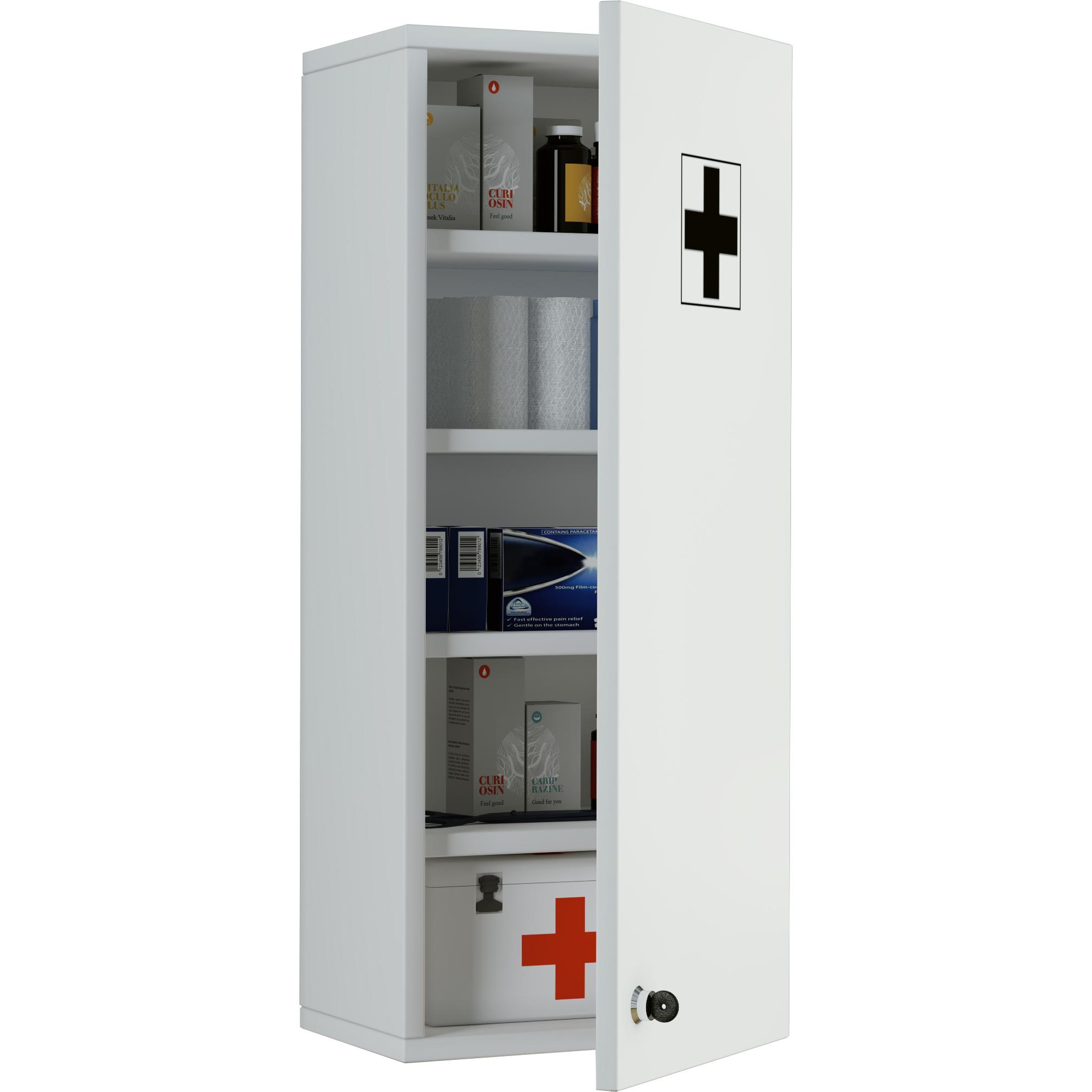 Thumbnail - VCM, Badezimmerschrank, Medizinschrank Medasa abschliessbar (50 x 20 cm)