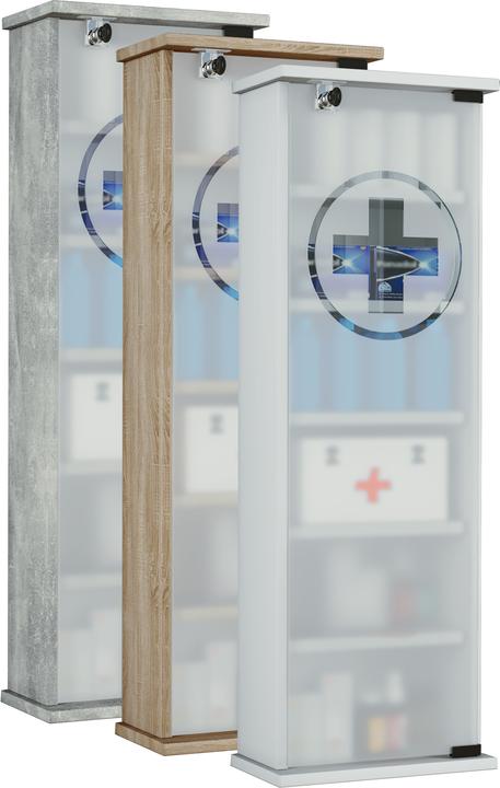 VCM Medizinschrank Gusal XXL abschliessbar (31 x 18 x 92 cm)