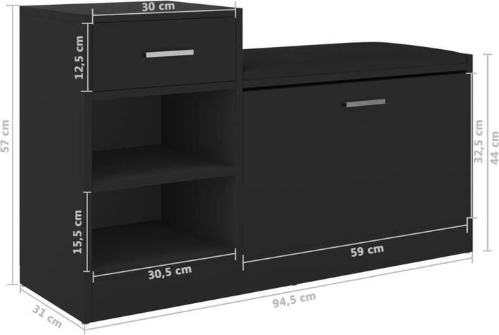 Produktbild VidaXL Calvin (94.5 x 31 x 57 cm)