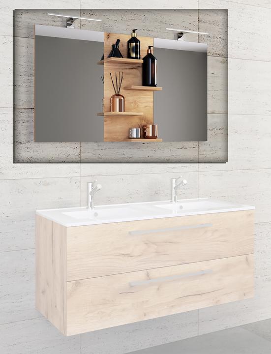 Immagine prodotto VCM Ampio specchio da bagno Budasi con ripiano (112 x 12 x 59 cm)