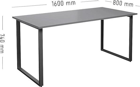 Image du produit kaiserkraft Table polyvalente DUO-O (160 x 80 x 74 cm)