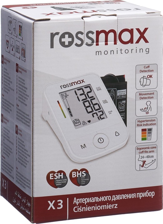 Immagine prodotto Rossmax Misuratore di pressione sanguigna Digital X3 (Sfigmomanometro per braccio)
