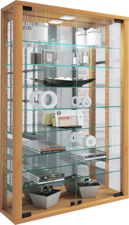 Immagine prodotto VCM Collezione Vetrina a muro Legno Vetro Vitrosa Mini Specchio (59 x 18 x 91 cm)