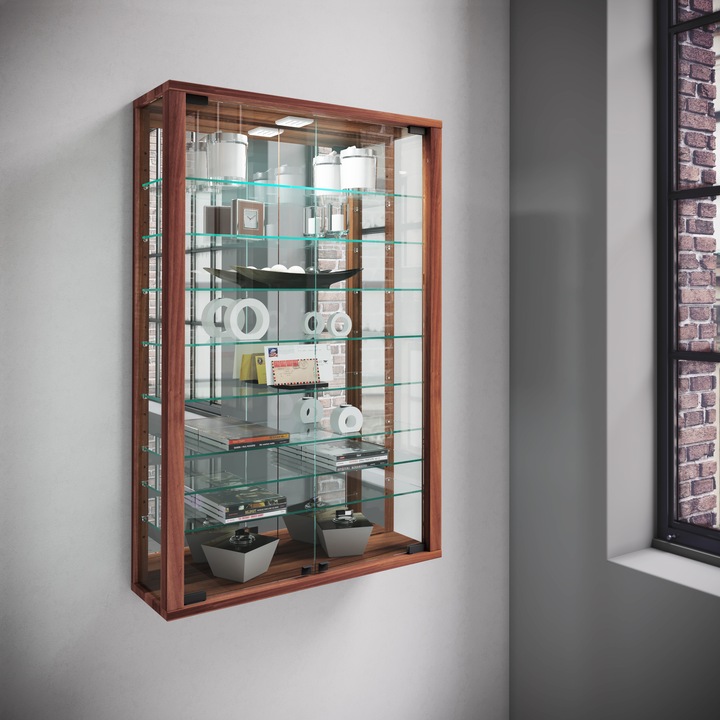 Immagine prodotto VCM Collezione Vetrina a muro Legno Vetro Vitrosa Mini Specchio (59 x 18 x 91 cm)