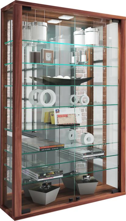 Actual product image VCM Collection Wall Display Case Wood Glass Vitrosa Mini Mirror (59 x 18 x 91 cm)