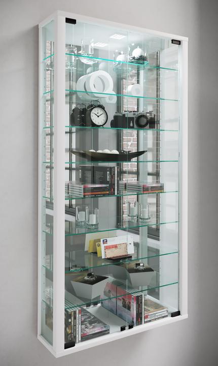 Image du produit VCM Vitrine murale vitrine de collection vitrine murale vitrine étagère armoire en verre vitrine (59 x 18 x 115 cm)