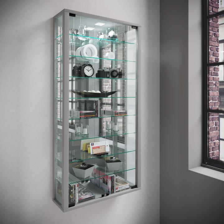 Image du produit VCM Vitrine murale vitrine de collection vitrine murale vitrine étagère armoire en verre vitrine (59 x 18 x 115 cm)