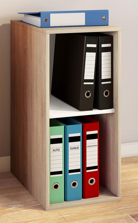 Image du produit VCM Armoire de bureau en bois Étagère à dossiers Lona l 2 compartiments (35 x 37 x 74 cm)