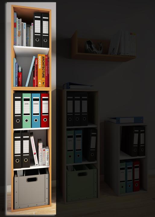 Actual product image VCM Wood office cabinet filing rack Lona l 5 compartments (35 x 37 x 183 cm)