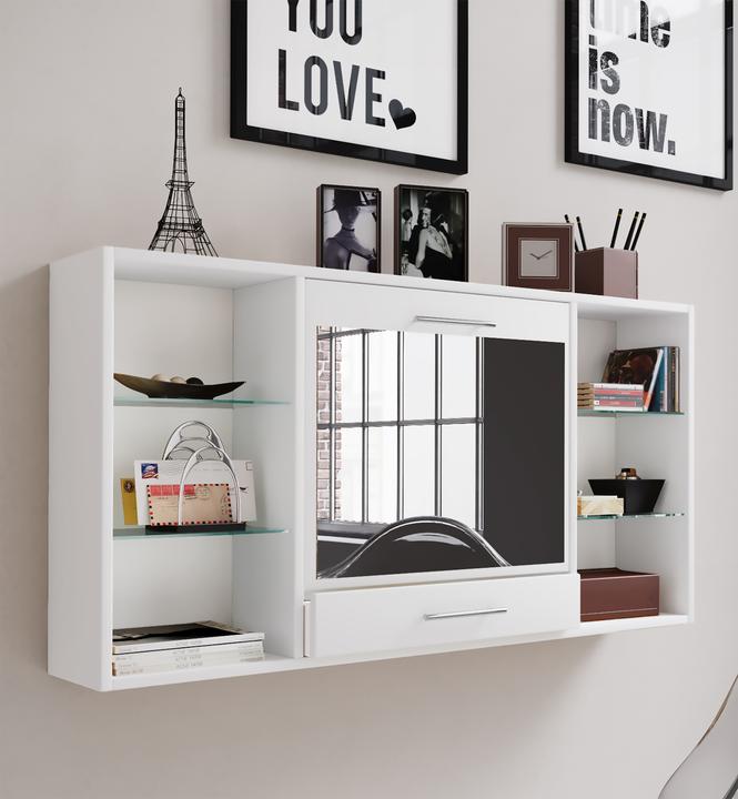 Actual product image VCM Dressing Table Wall Desk Wall Shelf Teala Mirror (115 x 20 x 60 cm)