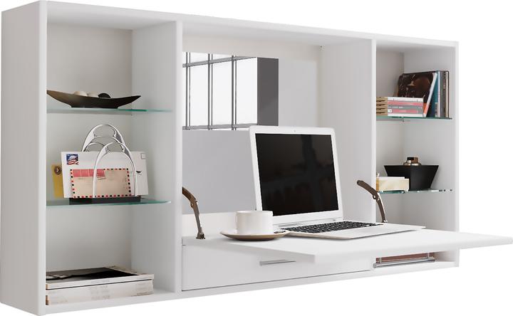 Actual product image VCM Dressing Table Wall Desk Wall Shelf Teala Mirror (115 x 20 x 60 cm)
