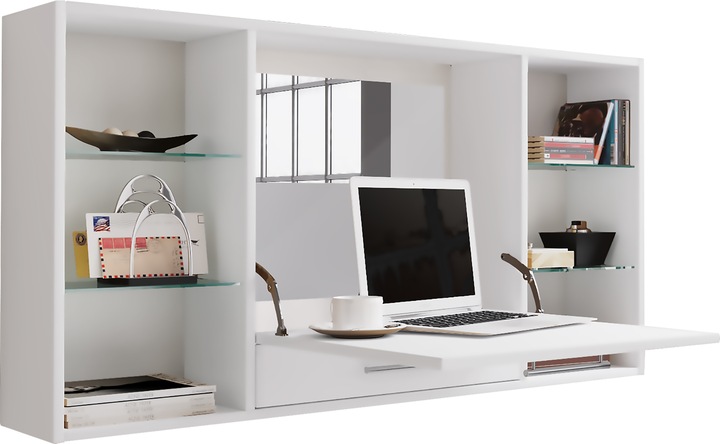 Produktbild VCM Schminktisch Wandschreibtisch Wandregal Teala Spiegel (115 x 20 x 60 cm)