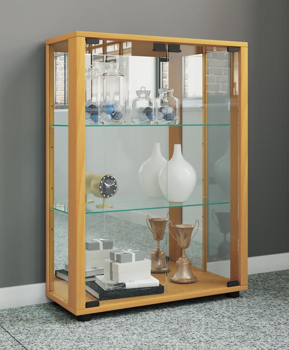 Produktbild VCM Sammel Stand Vitrine Holz Glas Sintalo Spiegel (60 x 25 x 80 cm)