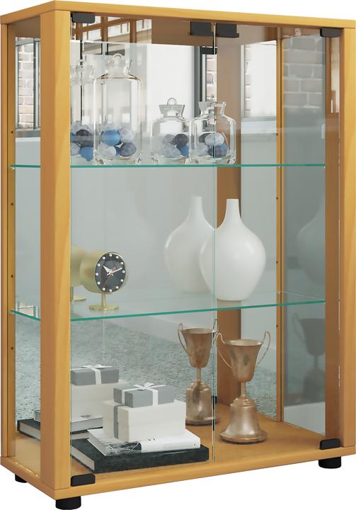 Produktbild VCM Sammel Stand Vitrine Holz Glas Sintalo Spiegel (60 x 25 x 80 cm)