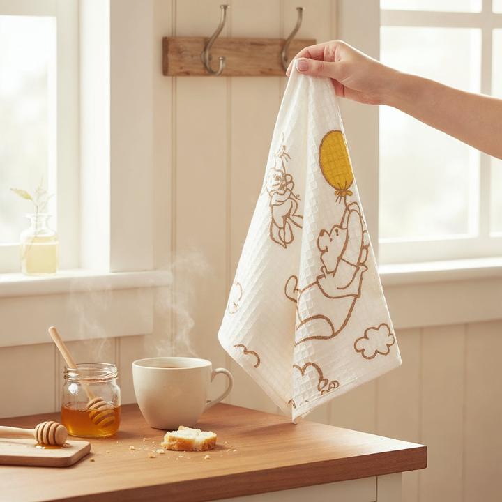 Produktbild Disney Waffelstoff Geschirrtuch 3er-Set mit Winnie the Pooh (31 x 41 cm)