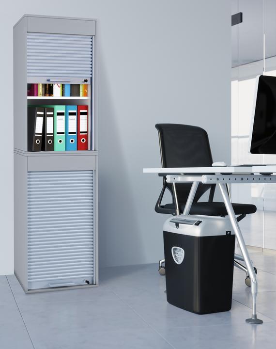 Produktbild VCM Büroschrank Aktenschrank Rollladen Schrank Holz "Aktos XL" (50 x 40 x 186 cm)