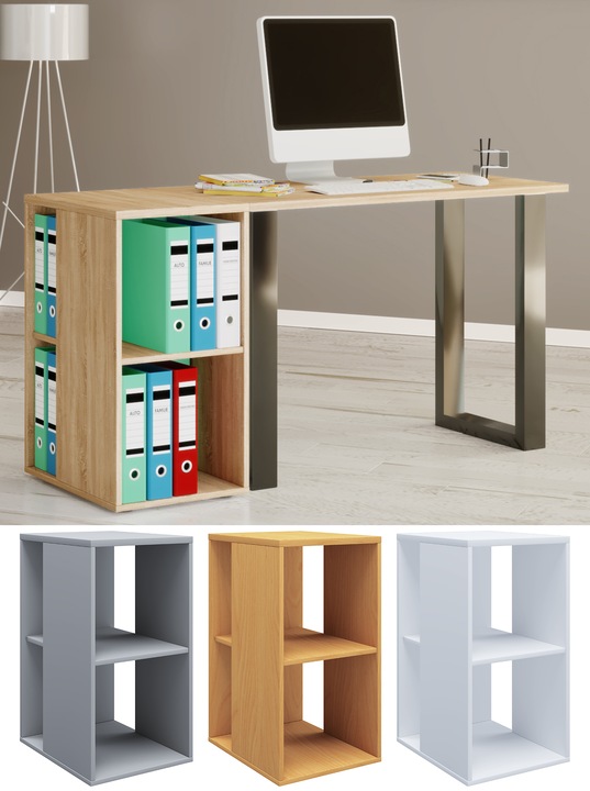 Produktbild VCM Holz Büroschrank Rollcontainer Sideboard Regal Lona (40 x 80 x 76 cm, 40 x 50 x 76 cm)