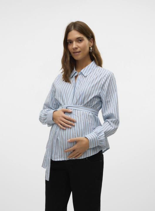 Immagine prodotto Mamalicious Normal geschnitten Hemdkragen Ärmelbündchen mit Knopf Schmale Ärmel Hemd Hemd (L)