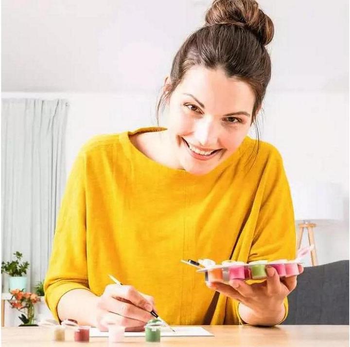 Productafbeelding Ravensburger CreArt - Schilderen op nummer 25518 - Boeket tulpen - vanaf 12 jaar