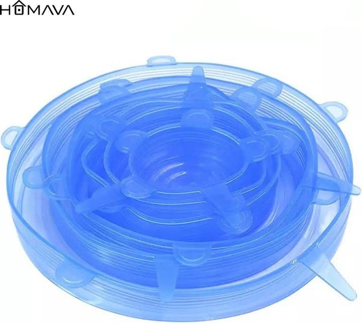 Image du produit Homava Couverture alimentaire en silicone (6 pièces) (6 x)