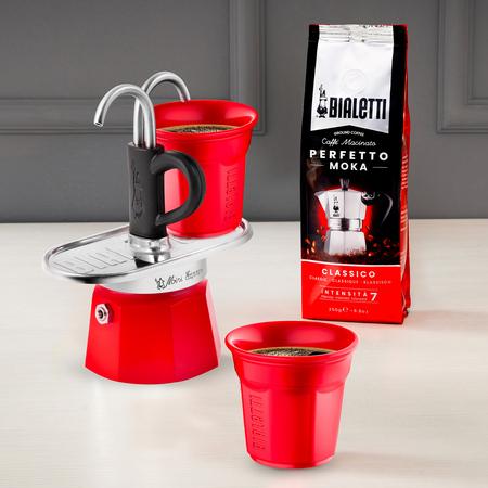 Actual product image Bialetti kawiarka Mini Express czerwona 2tz + 2 filiżanki (2 Cups)
