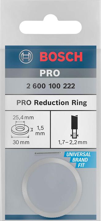 Image du produit Bosch Professional Zubehör Bague de réduction pour lame de scie circulaire PRO, 30 x 1,5 x 25,4 mm