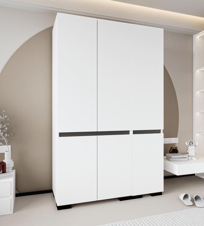 Produktbild Homitis Floransa 135 White Wardrobe (135 x 52 x 210 cm)