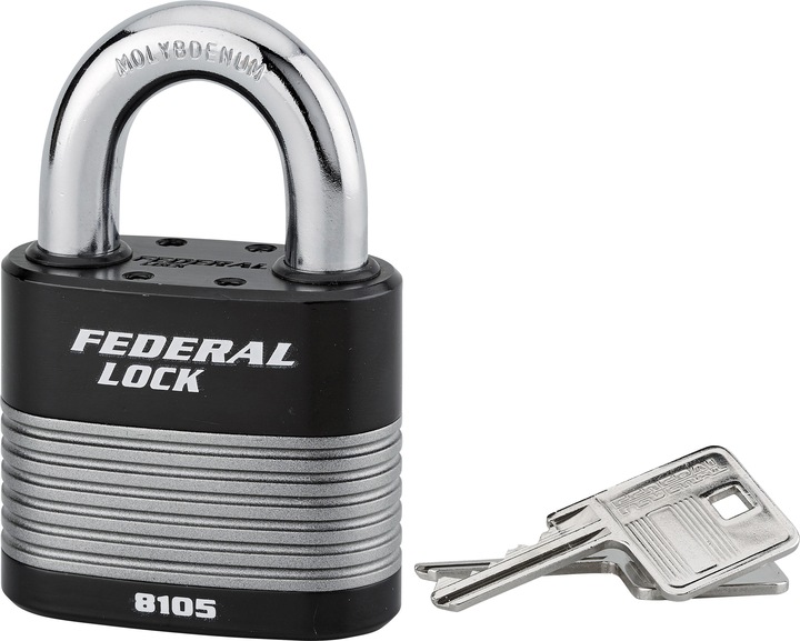 Thirard Cadenas à clé fédéral lock protector, extérieur, acier, double verrouillage, 70mm, 2 clés -