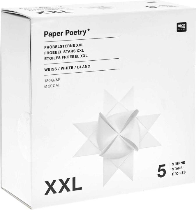 Produktbild Rico Design Fröbelsterne XXL (180 g/m², 5 x)