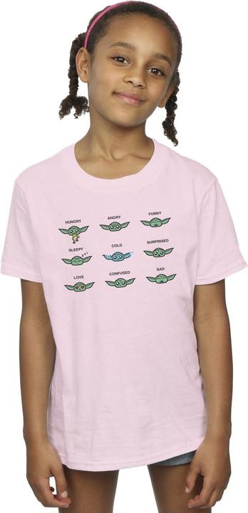 Actual product image Star Wars Girls Mandalorian Grogu Mood Cotton T-Shirt (140, 146)