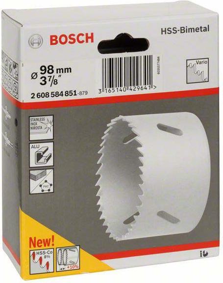 Produktbild Bosch Professional Zubehör Lochsäge HSS-Bimetall für Standardadapter, 98 mm, 3 7/8-Zoll (98 Millimeter)