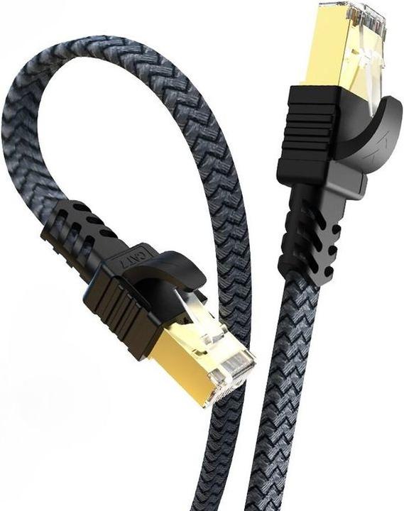 Actual product image Hermex Network cable flat cable Ethernet LAN cable RJ45 Cat. 7 flat 0.5m (U/UTP, CAT7, 0.50 m)