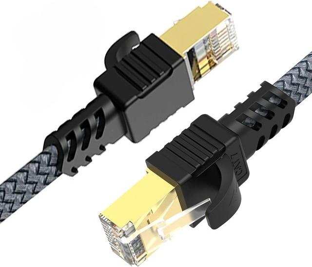 Actual product image Hermex Network cable flat cable Ethernet LAN cable RJ45 Cat. 7 flat 0.5m (U/UTP, CAT7, 0.50 m)