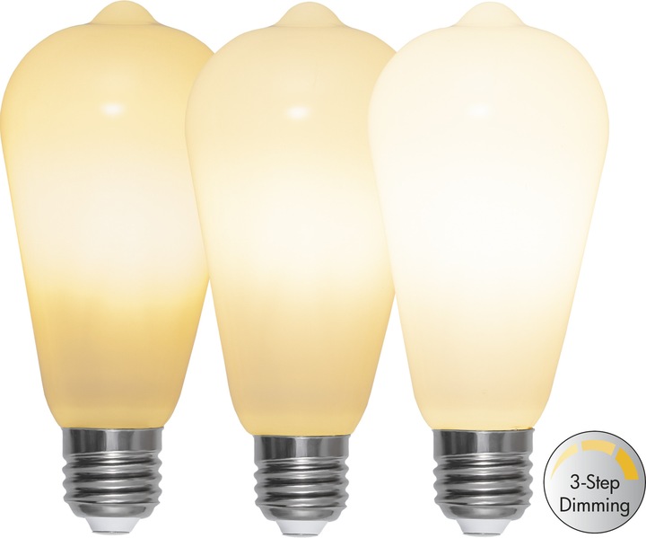 Actual product image Star Trading LED Bulb E27 ST64 Opaque Filament RA90 3-step (E27, 6.50 W, 600 lm, 1 x, F)
