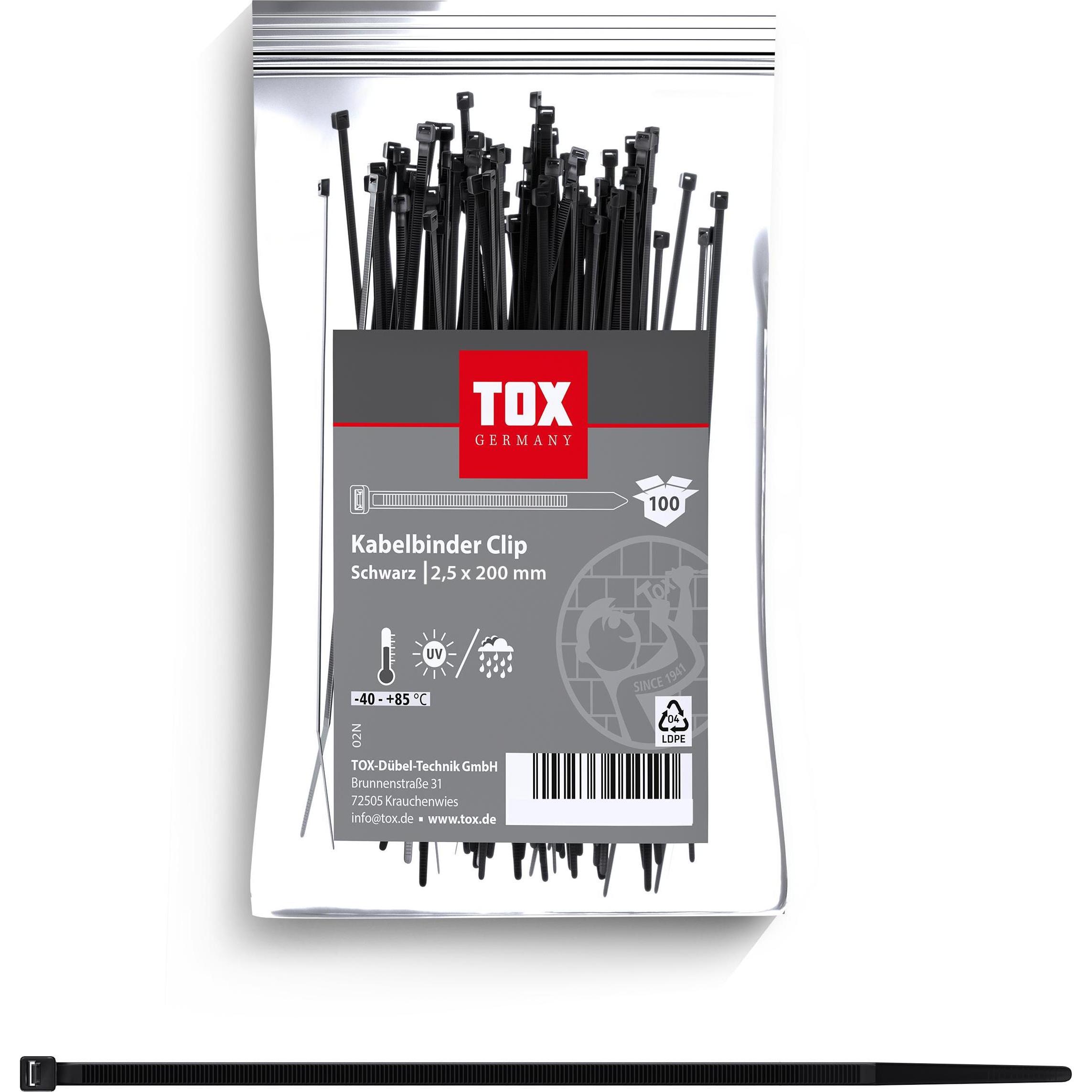 Thumbnail - Tox, Kabelbinder, Kabelbinder Clip 2,5x200 (100 Stk.) (200 mm, 100 Stk.)