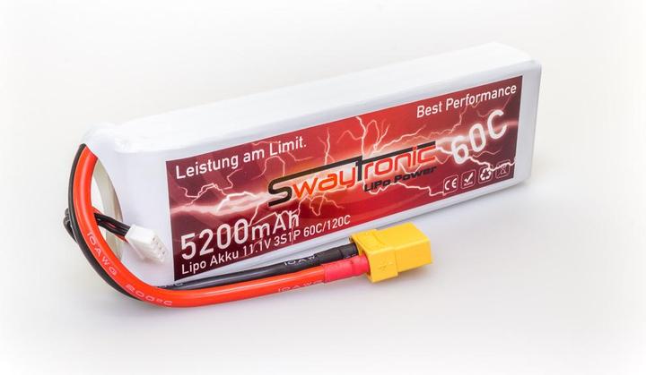 Actual product image Swaytronic 3S 11.1V 5200mAh 60C/120C XT90 (11.10 V, 5200 mAh)
